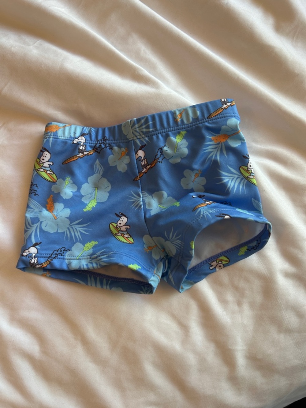 Zara Blue Kids Swim Trunks with Surfing Cartoon Print size 12-18m